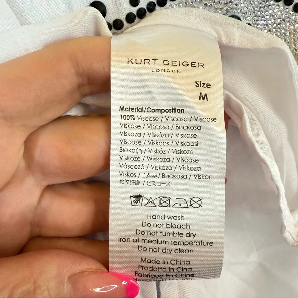 Kurt Geiger London Eye White Women’s Tunic Cove Up Size Medium NWT